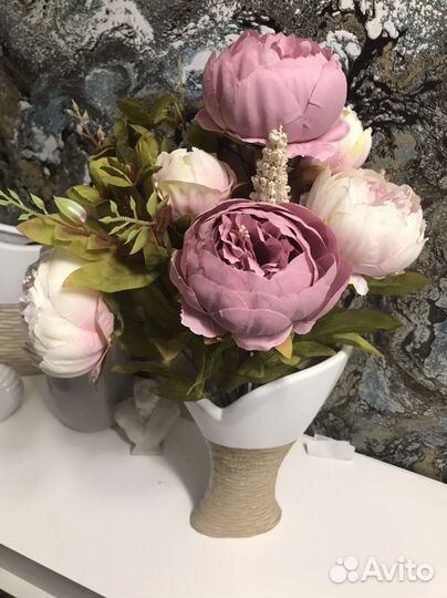 Букет искусственных пионов