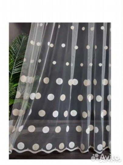 Готовый тюль 500*250 Шары, нежные