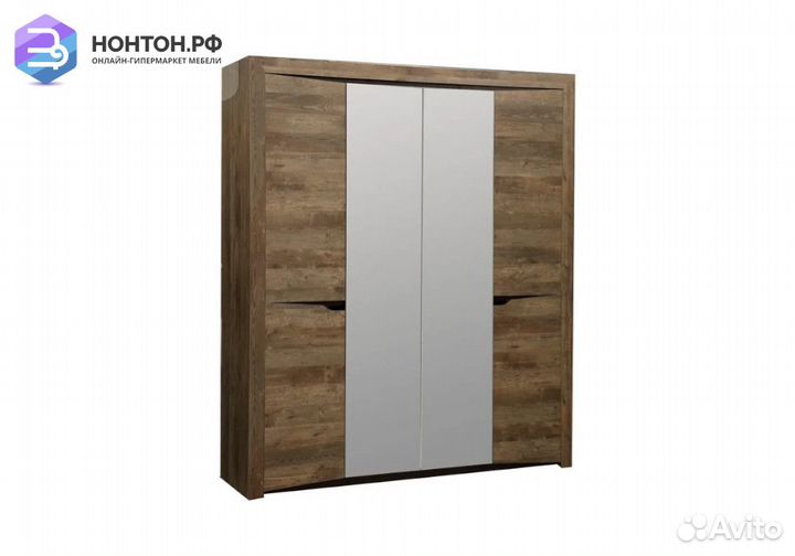 Шкаф Лючия 4-дверный с полками кейптаун