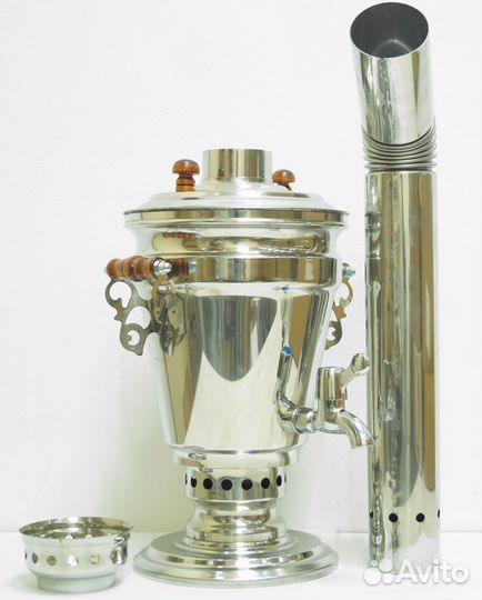 Самовар на дровах Рюмка 3 л Лидер