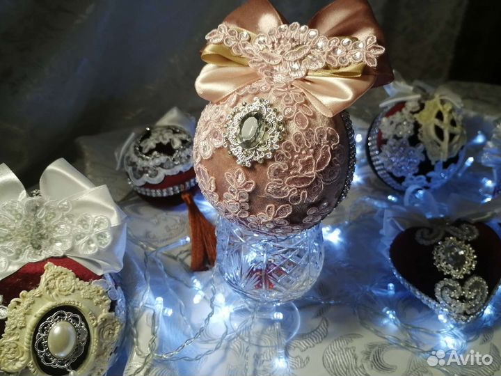 Елочные шары в бархате