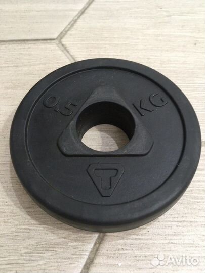 Блин (диск) Torneo 0.5 кг обрезиненный