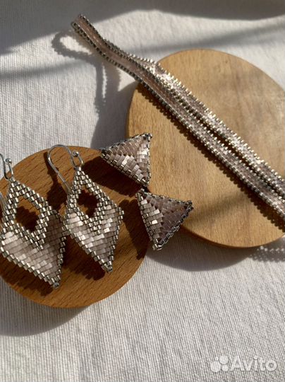 Бисер серьги / браслет / чокер / кольцо