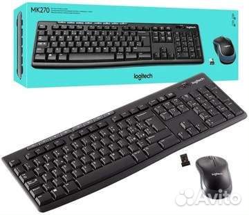 Беспроводная клавиатура и мышь logitech mk270