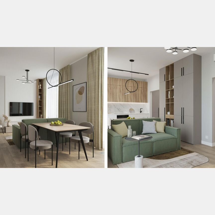 1-к. апартаменты, 49,6 м², 4/10 эт.