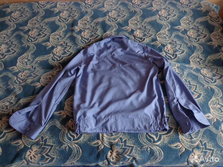 Рубашка форменная, мужская, длинный рукав, голубая