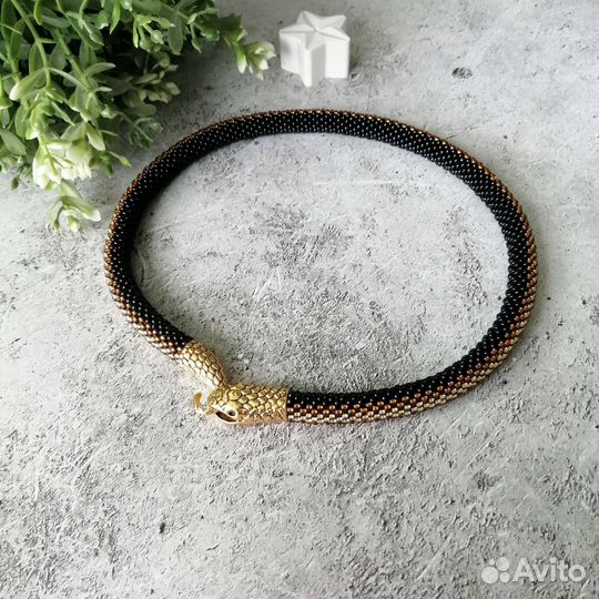 Жгут колье из бисера ручной работы