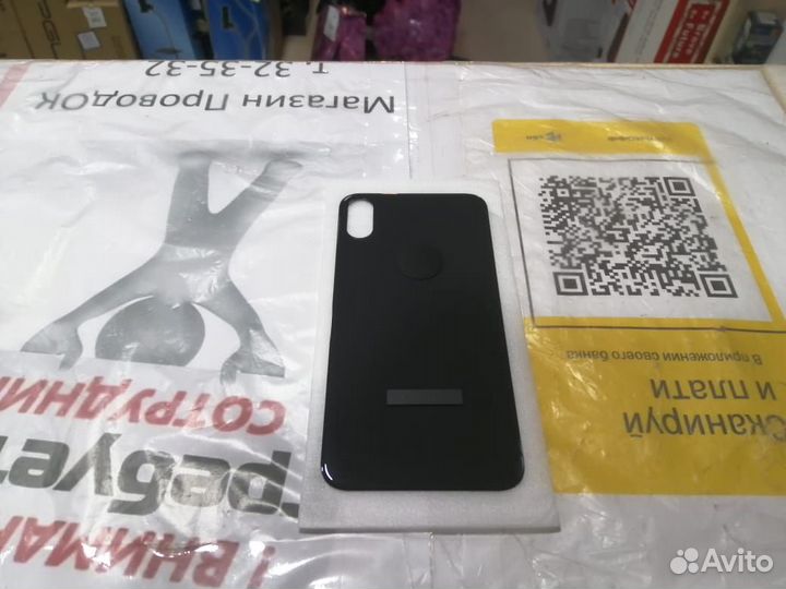 Заднее стекло iPhone X серое