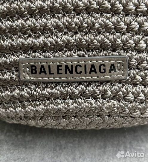 Женская сумка Balenciaga плетёная пляжная