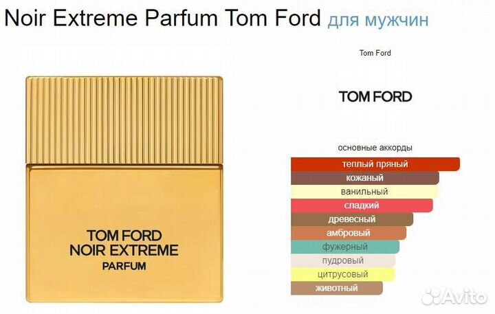 Духи Tom Ford. Ассортимент