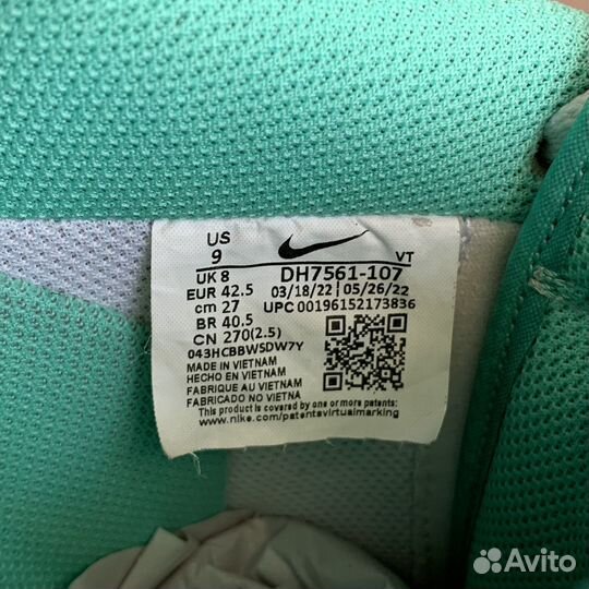 Кроссовки Nike Air Force 1'07 White Mint Оригинал