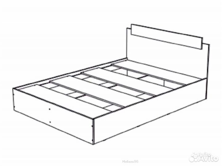 Кровать Эко 1200 ясень шимо