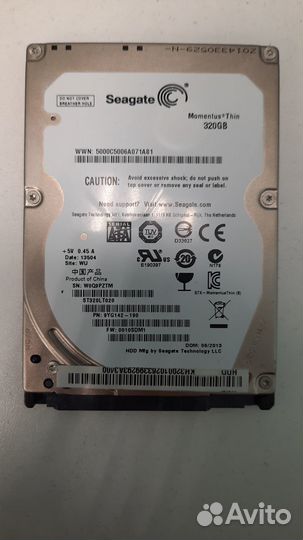 Жесткий диск Seagate 320 Гб 2.5 дюйма для ноутбука