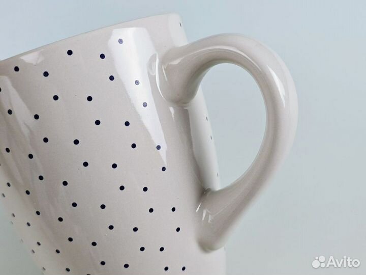 Кружка керамика белая в горох ив роше 290мл новая