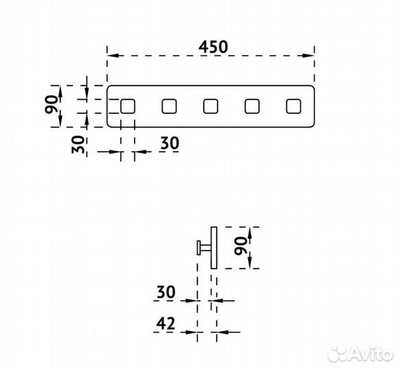 Вешалка abber Stein AS1650MB чёрная матовая
