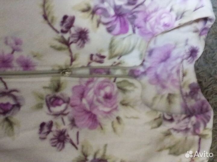 Халат женский - мелкая махра, на молн, с карманами