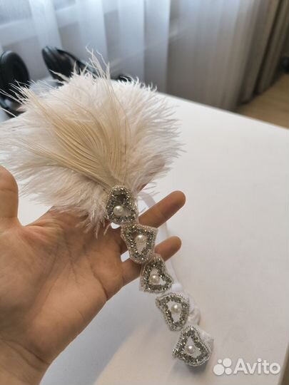 Повязка на голову гэтсби, перья