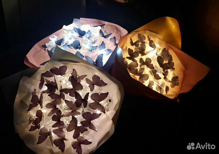 Букеты из бабочек ручной работы