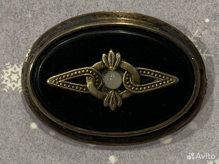 Серебряная брошь СССР 875 проба