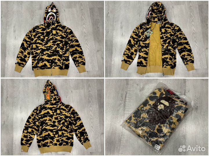 Зип худи Bape Shark S M L XL