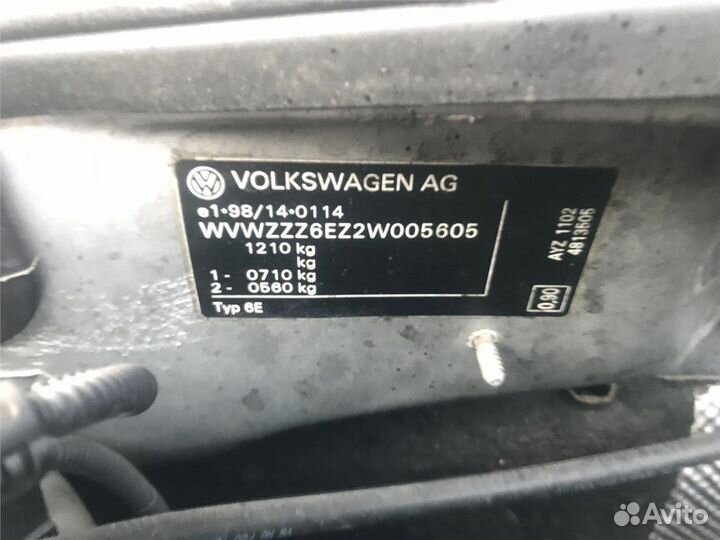 Разбор на запчасти Volkswagen Lupo