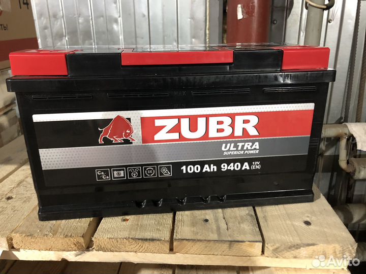 Аккумулятор автомобильный Zubr 100 а/ч