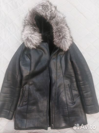 Дубленка натуральная женская 46 48 черная