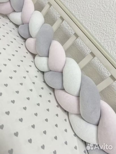 Бортики в кроватку косичка