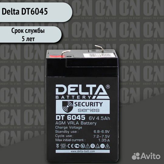 АКБ Delta DT 6045 6В 4,5 А/ч