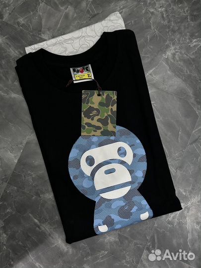 Футболка Bape Baby Milo Tee black оригинал XL