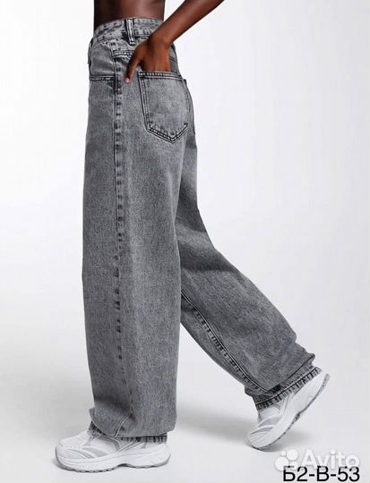 Джинсы широкие багги женские