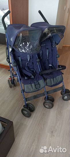 Прогулочная коляска трость для двойни