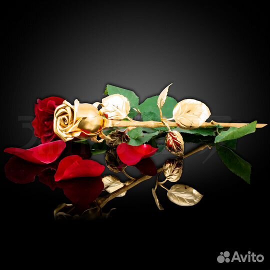 Сувенир Золотая роза подарочная