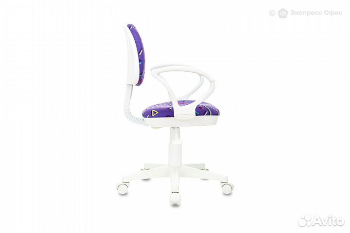 Кресло компьютерное детское Бюрократ KD-3/WH/ARM/stick-VI