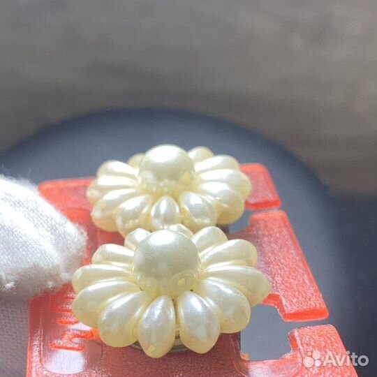 Серьги Под Жемчуг С Оригинальной Подставкой СССР