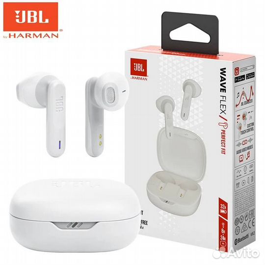 Беспроводные наушники JBL wave Flex white