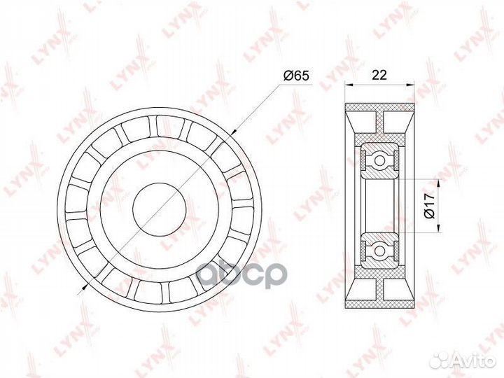 Ролик обводной приводного ремня PB7142 lynxauto