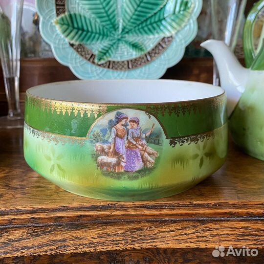 Антикварный Чайный сервиз Жницы Пастушки