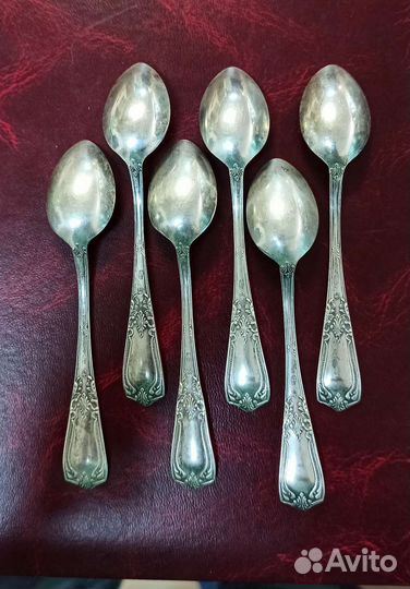 Ложки кофейные серебро 875 пробы