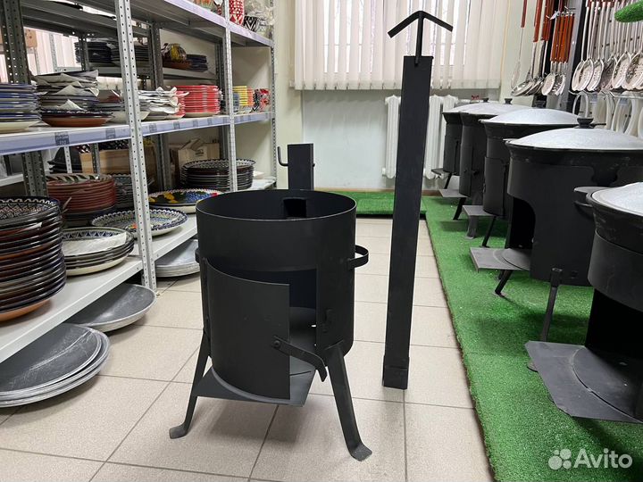 Комплект казан 6л печь с трубой шумовка и специи