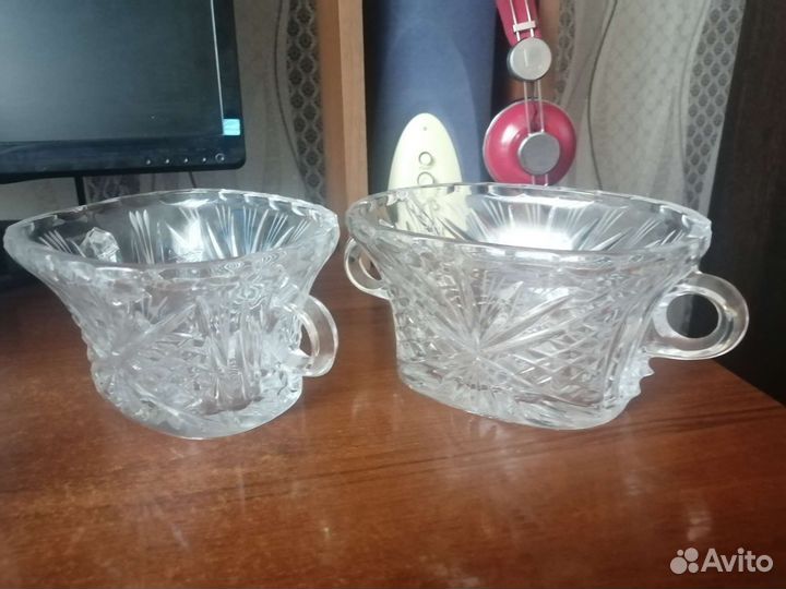 Хрустальные вазы, стопочки