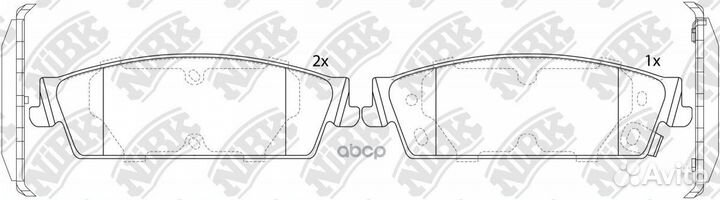 Колодки тормозные дисковые задние PN51013 NiBK