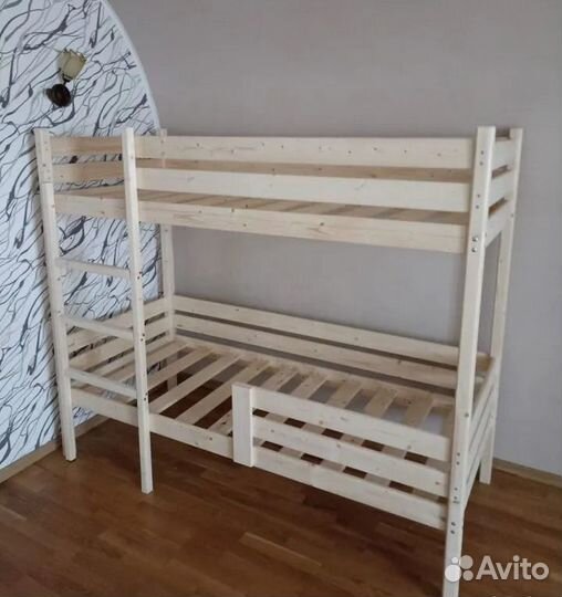 Двухъярусная кровать Деревянная Новая