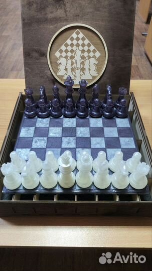 Подарок. Шахматы ручной работы (большие фигуры)