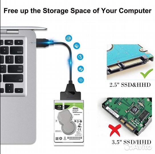 Переходник SATA3 - Type C