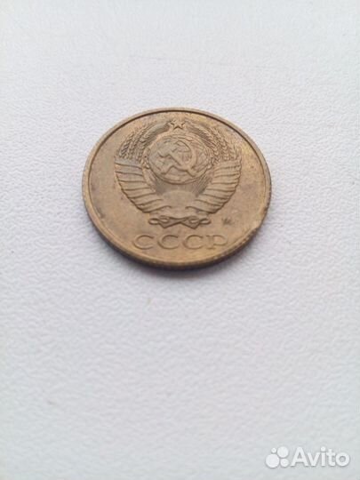 Монета 2 копейки 1991 с браком