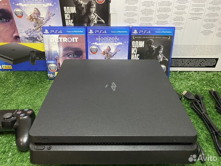 Sony PlayStation 4 slim 1tb с играми