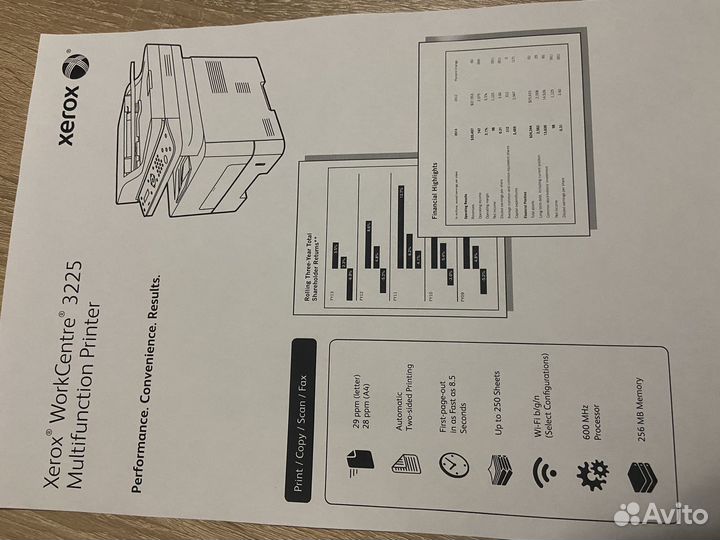 Мфу лазерный Xerox WorkCentre 3225 с wifi