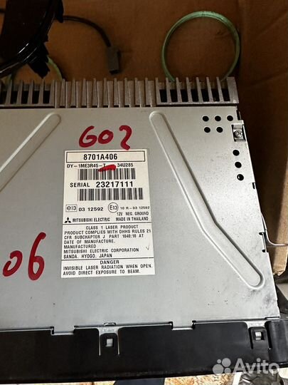 Заводская магнитола на Mitsubishi outlander