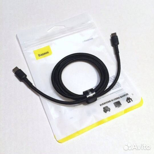 Кабель Baseus Type-C to Type-C PD QC4.0 (новый) 1m